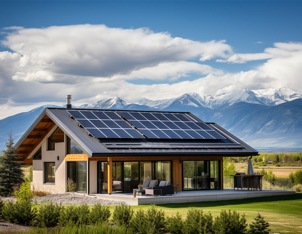 Acreage Home in Bearspaw Alberta with Solar Panels